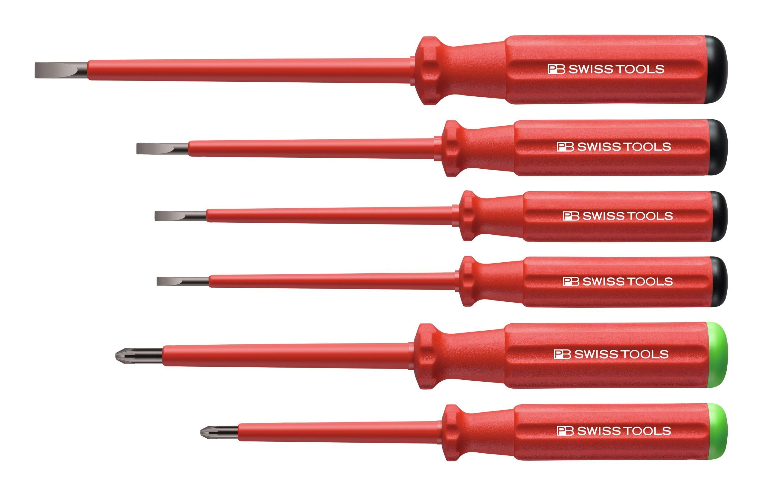 PB Swisstools Schraubendreher, (6 St), Satz VDE Schlitz/PZ im Karton Classic