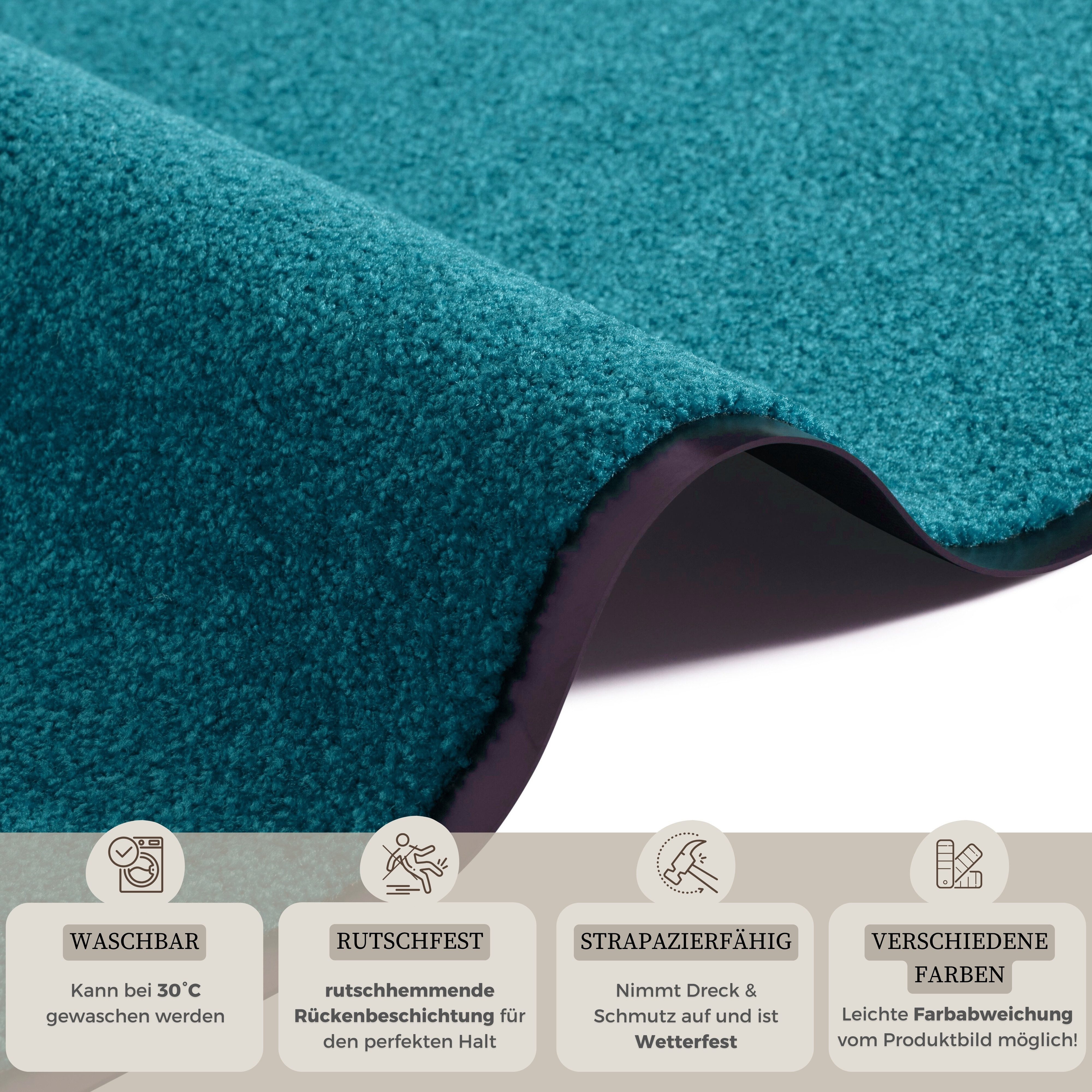 HANSE Home Fußmatte Wash & Clean, rechteckig, Höhe: 7 mm, Schmutzfangmatte, Türmatte, In- und Outdoor, Teppich, Läufer, waschbar