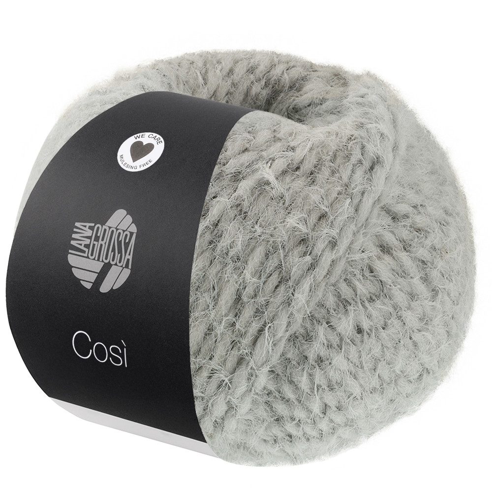 LANA GROSSA COSÌ Flauschiges Merino-Dochtgarn mit Effektstruktur Häkelwolle, 115 m (Weiches Merino-Dochtgarn, locker verzwirnt mit einem kurzflorigen Effektgarn, Feine Fransen für einen flauschigen, lebendigen Look), 50 g