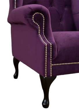 JVmoebel Ohrensessel Ohrensessel Sessel Design Polster Sofa Couch Chesterfield Textil Neu (Ohrensessel), Made In Europe