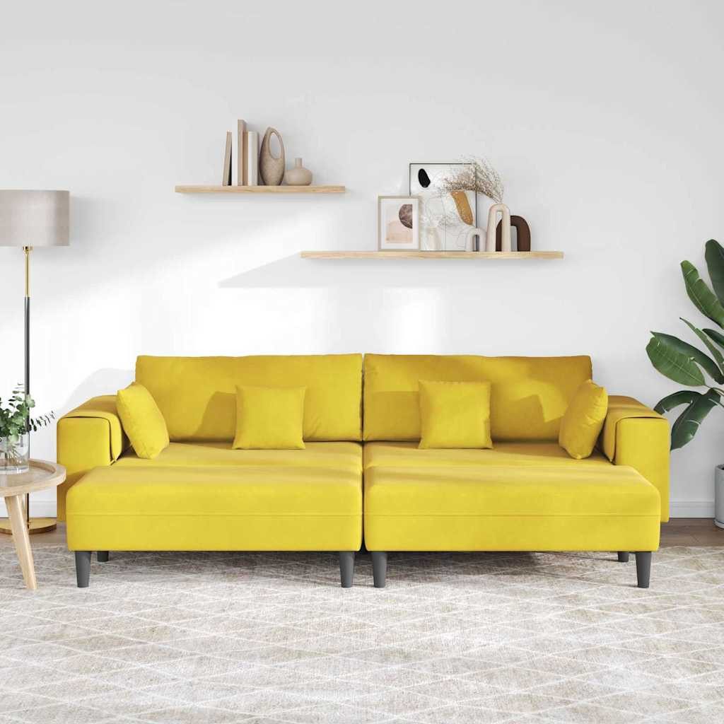 vidaXL Sofa Samt Sofa mit Kissen günstig online kaufen
