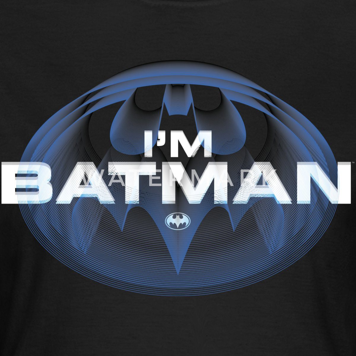 Spreadshirt T-Shirt The Flash I'm Batman Blaues Logo Frauen T-Shirt (1-tlg) Slim Fit, fällt klein aus