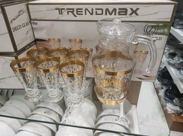 Trendmax Gläser-Set, 6 Gläser Glaskaraffe Glaskrug Glaskaraffe Glaskrug