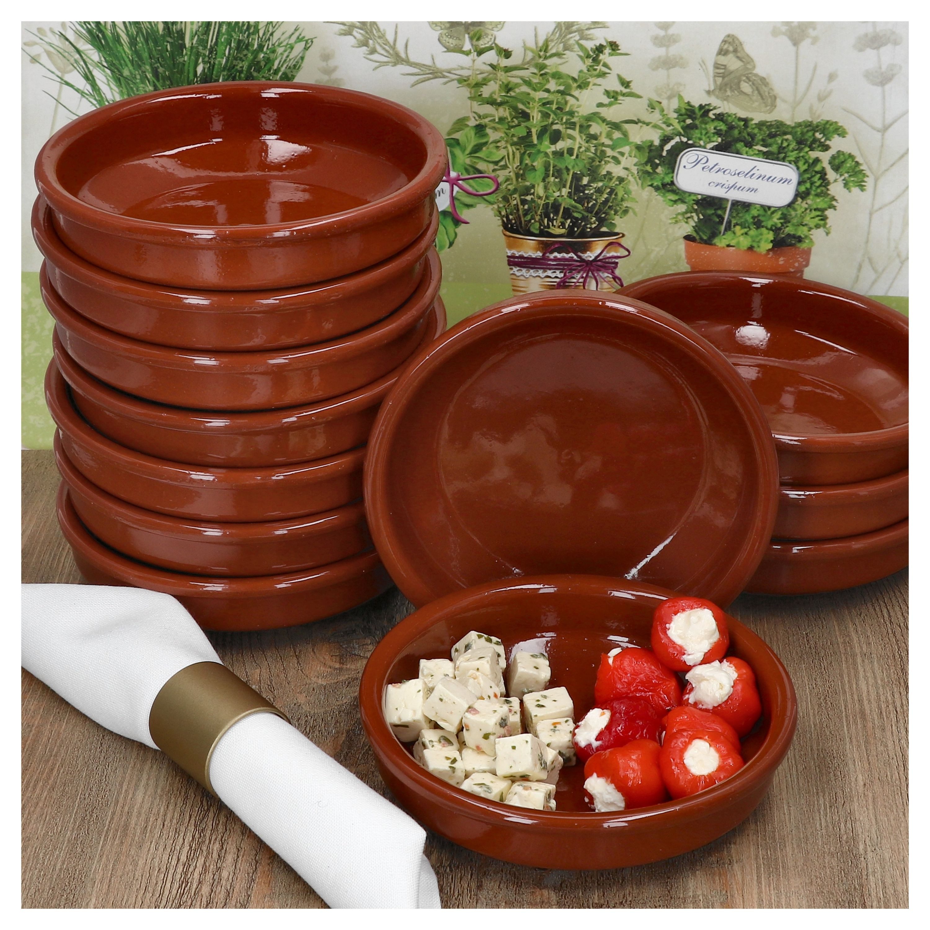 MamboCat Tapas-Schale 12er Set Tonschale Bruno Cazuela M Ø 16 cm glasierte Schalen, Ton