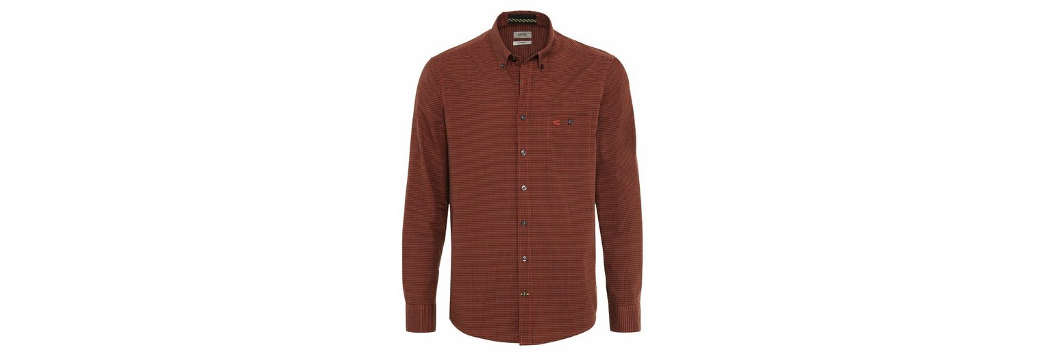 Camel Active Herren Langarm Hemd - Overshirt Look Indigo