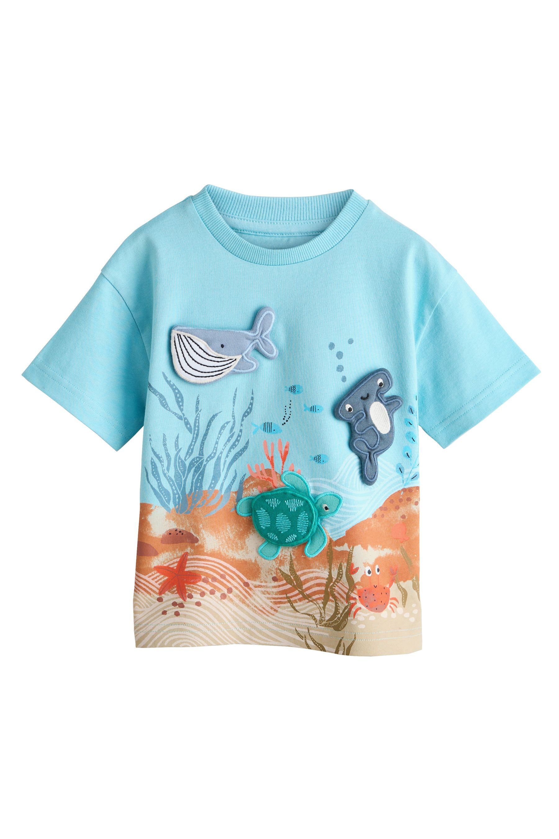 Next T-Shirt Kurzärmeliges T-Shirt mit 3D-Wattierung (1-tlg)