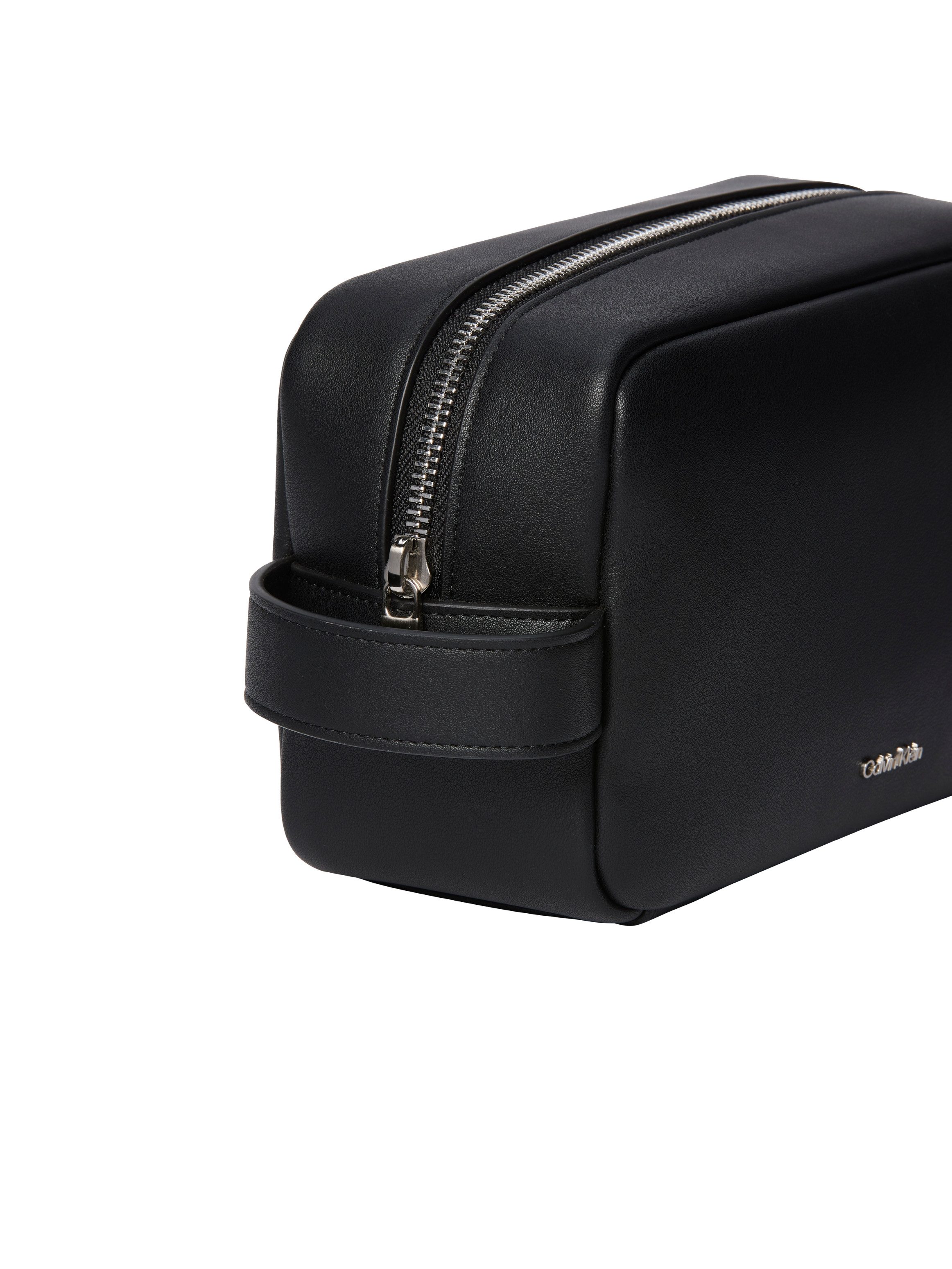 Calvin Klein Kulturbeutel RAISED DOPP KIT, Unisex Kosmetiktasche, Minibag mit Handschlaufe