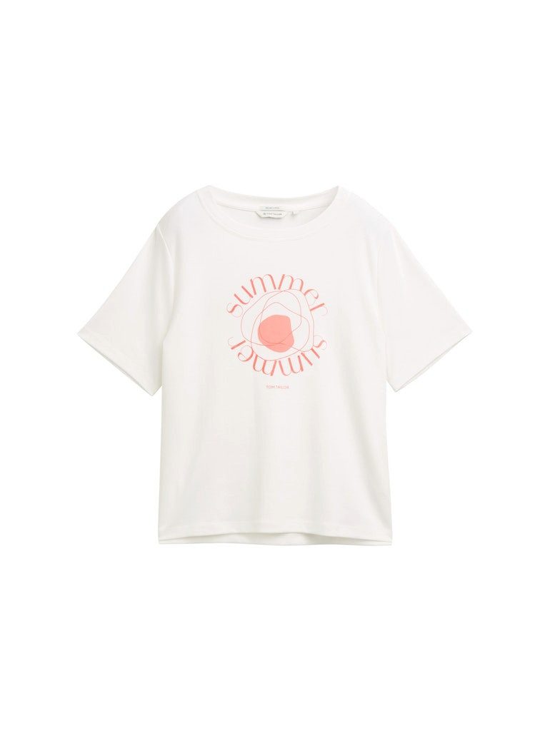 TOM TAILOR T-Shirt T-shirt boxy crew neck OFF WHITE günstig online kaufen