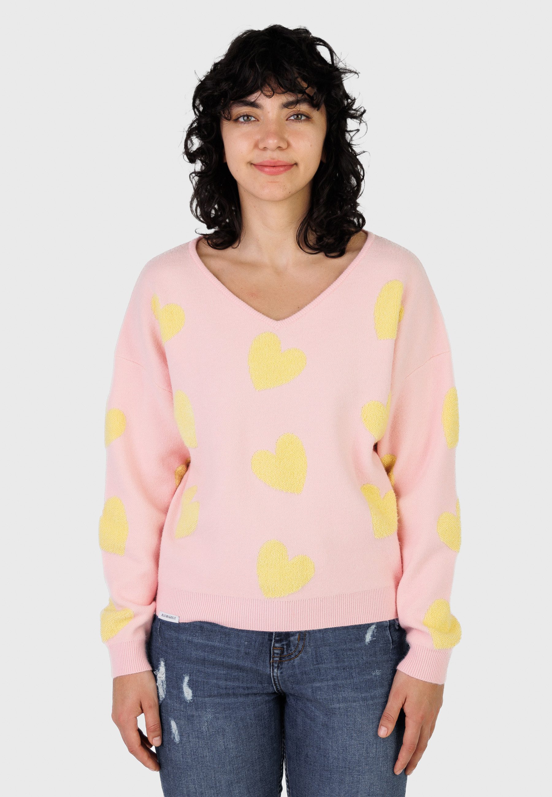Kleinigkeit V-Ausschnitt-Pullover Kleinigkeit Lovely Wollma (1-tlg)