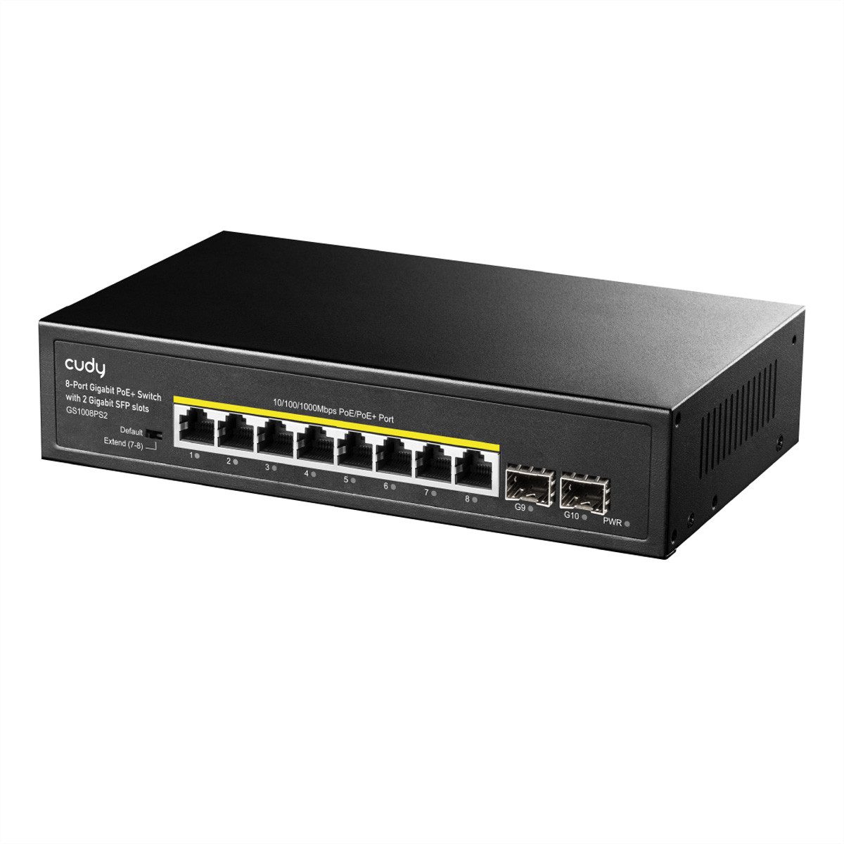 cudy GS1008PS2 8-Port Gigabit Switch PoE+ mit 2x Gigabit SFP 120W Netzwerk-Switch