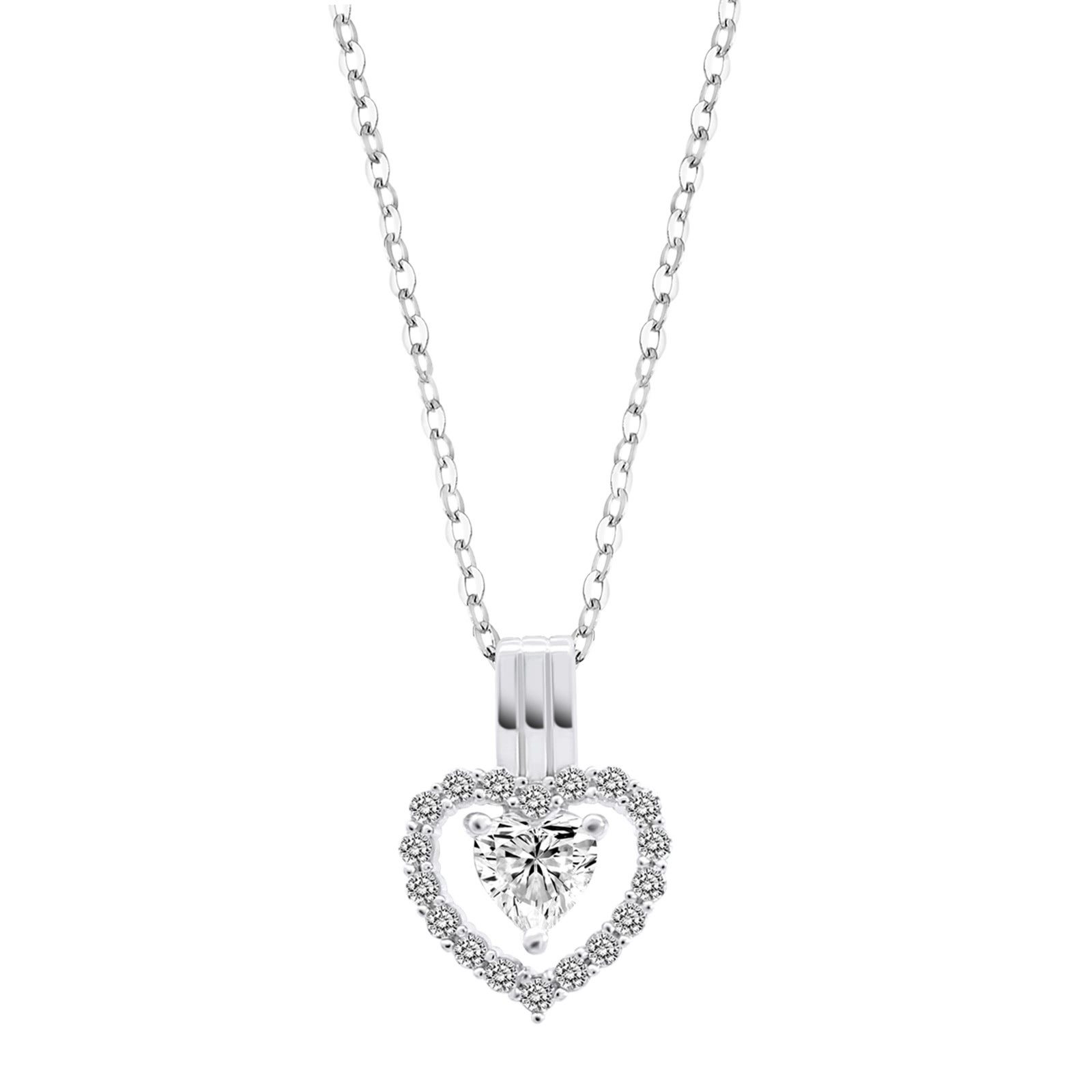 Silberkette LOTUS Silver Halskette Herz 925 Silber
