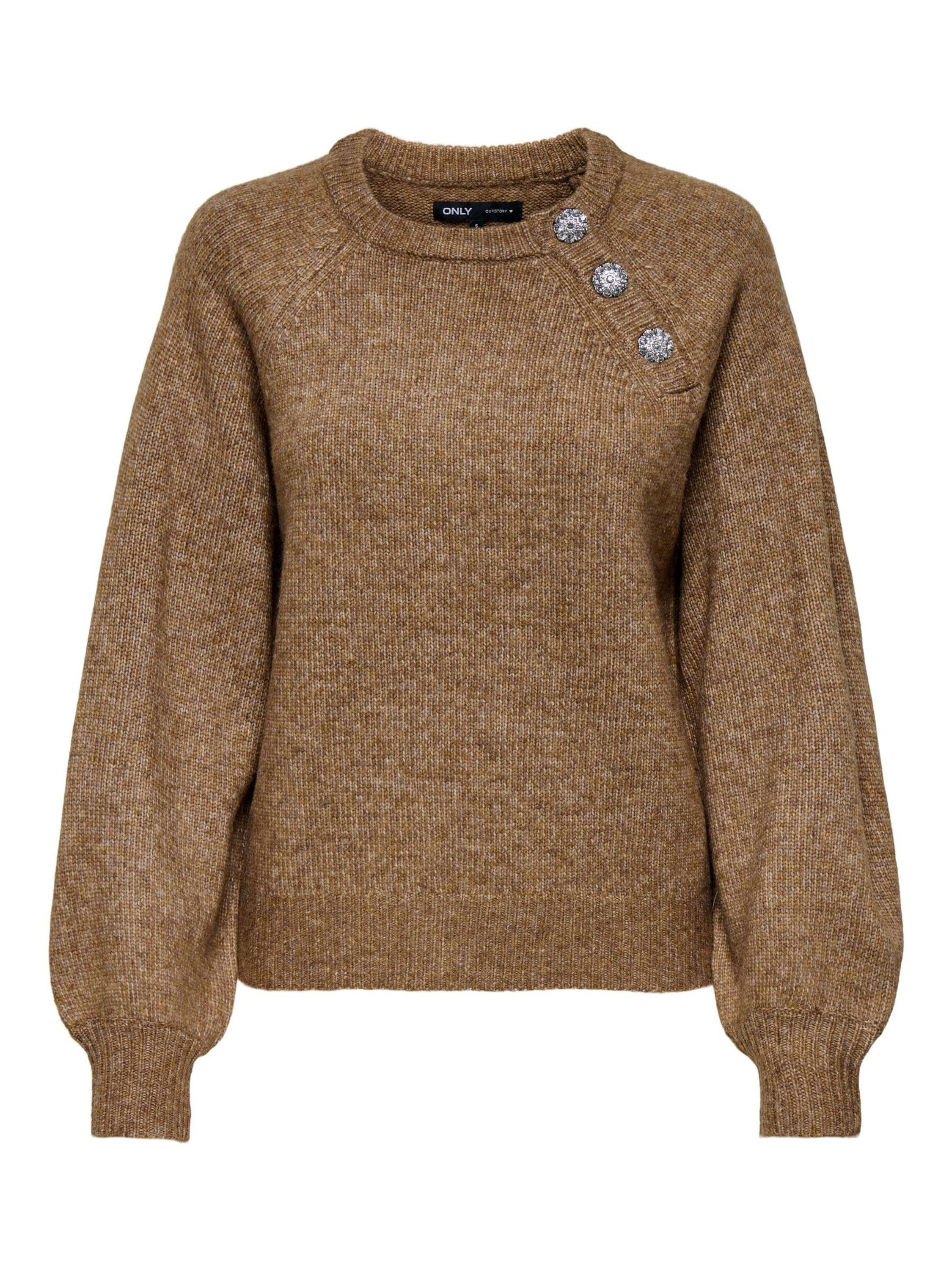 Strickpullover ONLLAUREN LIFE LS O-NECK BUTTON KNT