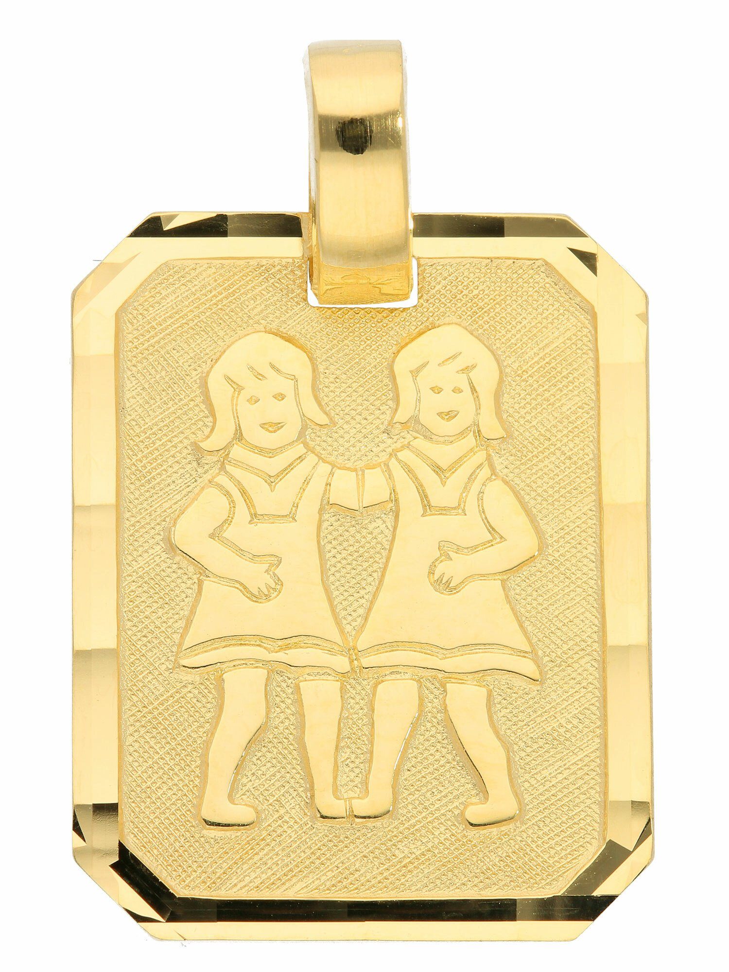 Adelia´s Kettenanhänger 333 Gold Sternzeichen Anhänger Zwilling, Goldschmuck  für Damen & Herren, Schmuck vom Hersteller mit 70 jähriger Tradition