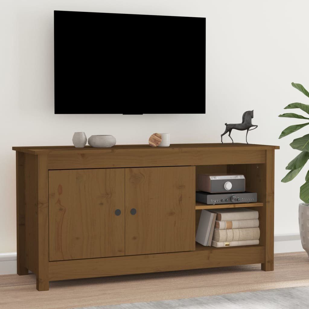 furnicato TV-Schrank Honigbraun 103x36,5x52 cm Massivholz Kiefer