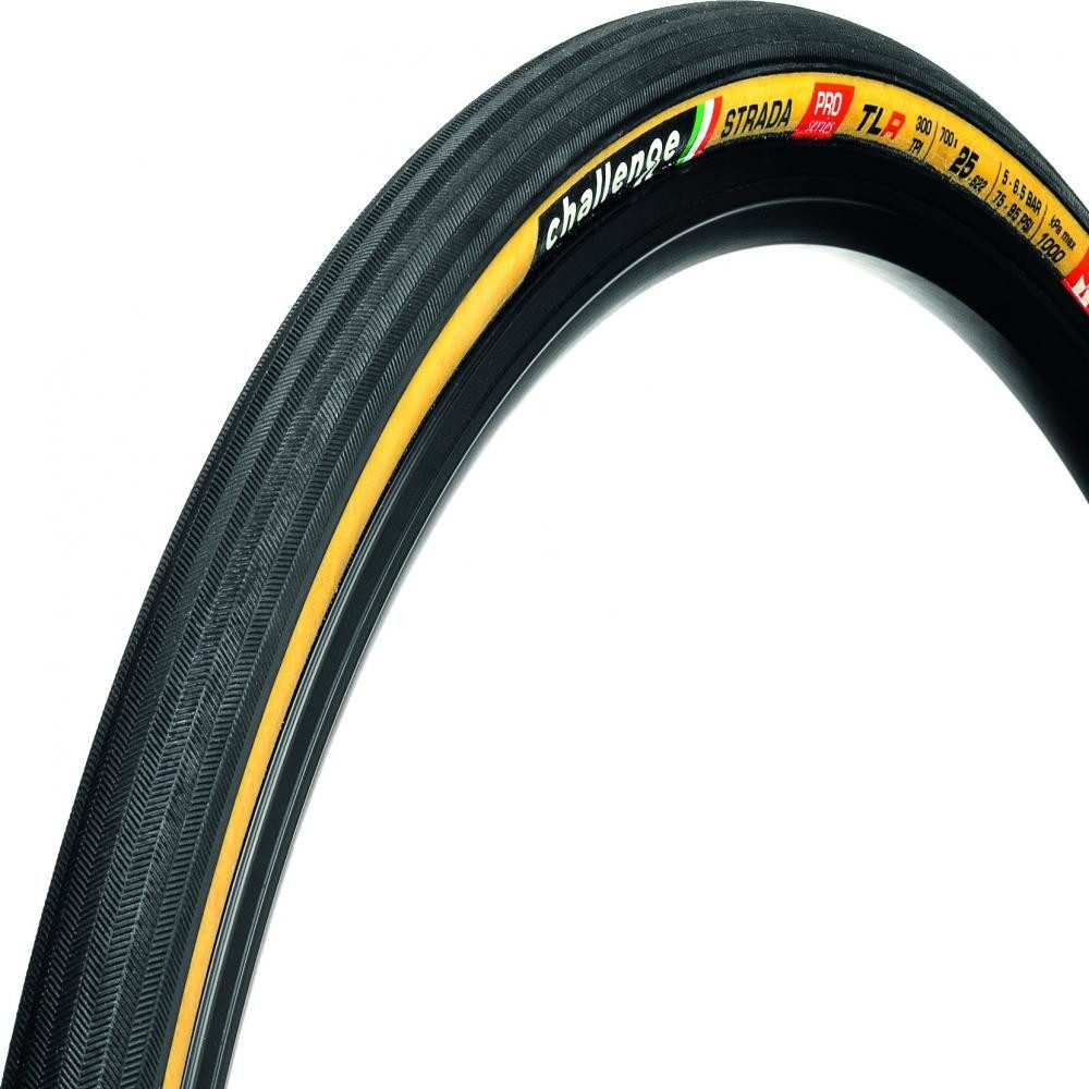 Challenge Fahrrad-Felge Challenge Road-Reifen Strada Pro Handmade TLR 28 Zoll (25-622) Schwarz