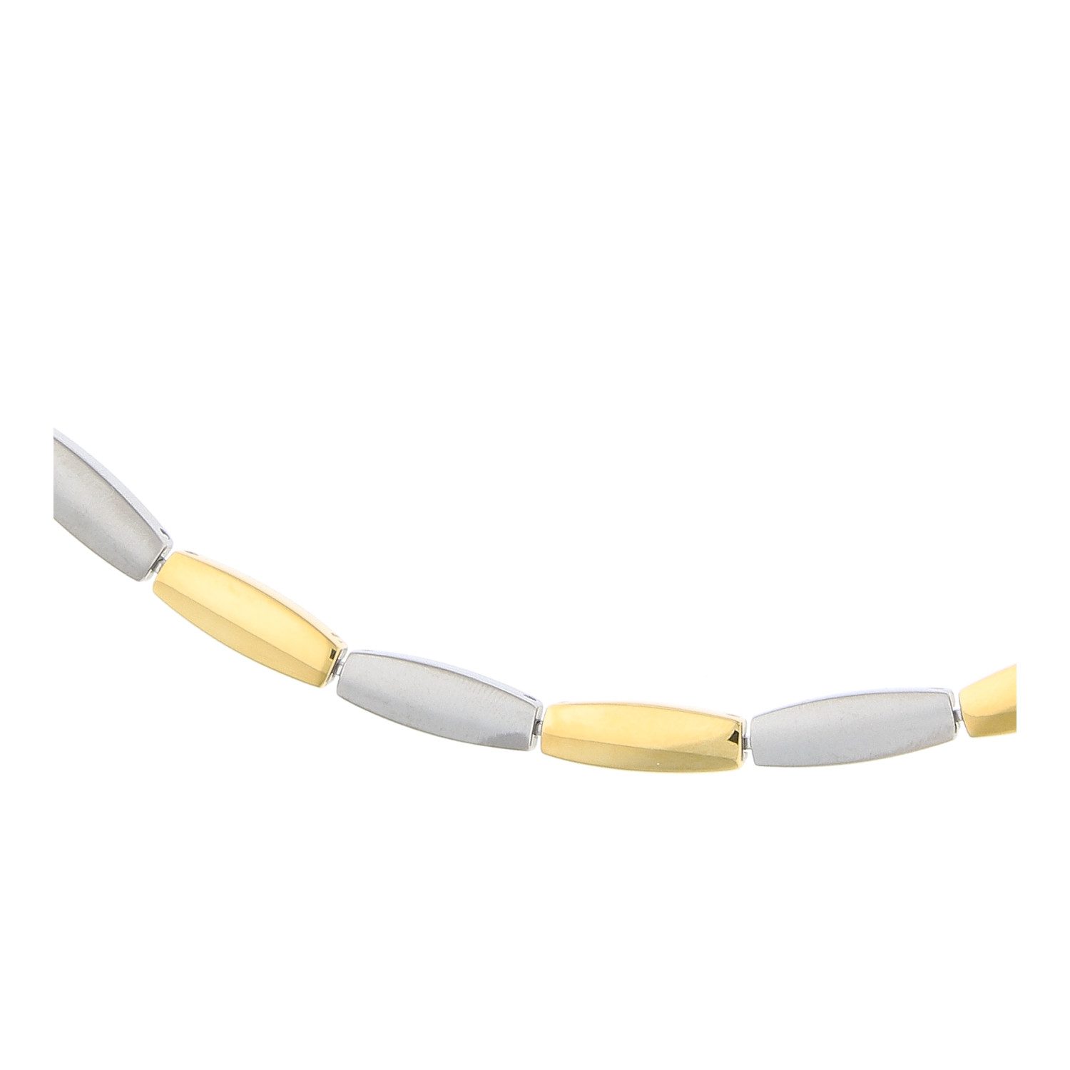 Boccia Gliederkette Boccia Collier Titan Bicolor 08082-02 Gelbgold plattiert (1-tlg)