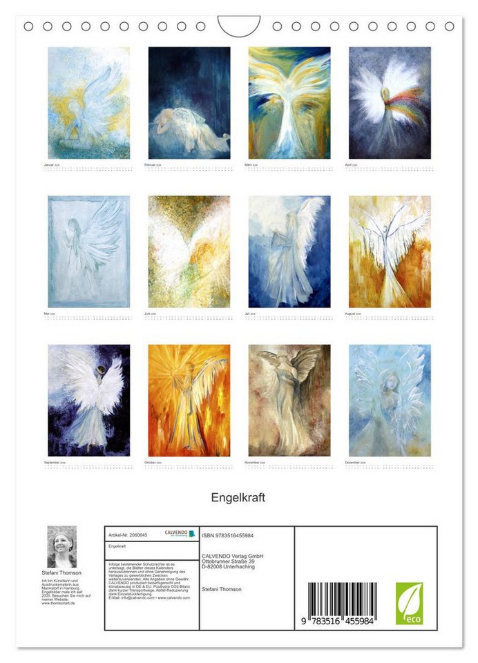 Thumbnail - CALVENDO Wandkalender Engelkraft (Wandkalender 2026 DIN A4 hoch), CALVENDO Monatskalender