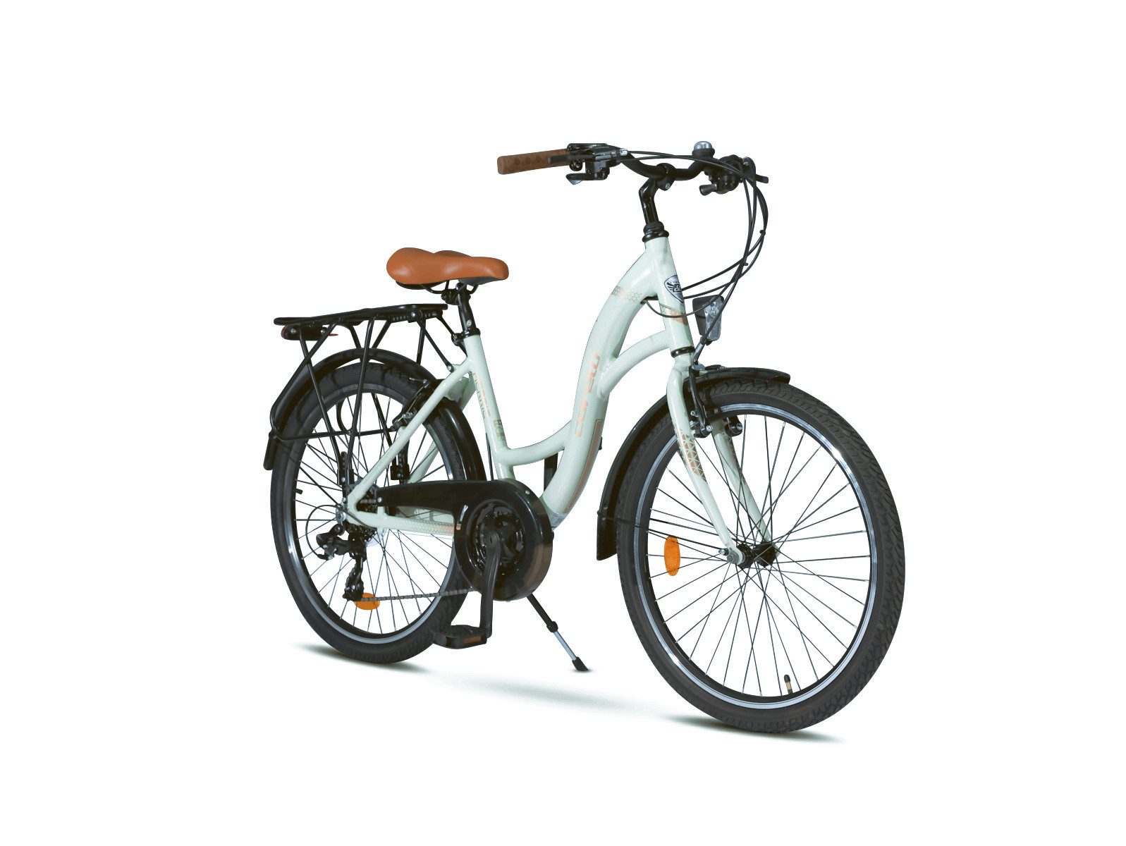 Cityrad 28 Zoll Alu City Bike Mädchen Fahrrad Aluminium Shimano 21Gang RH 51cm