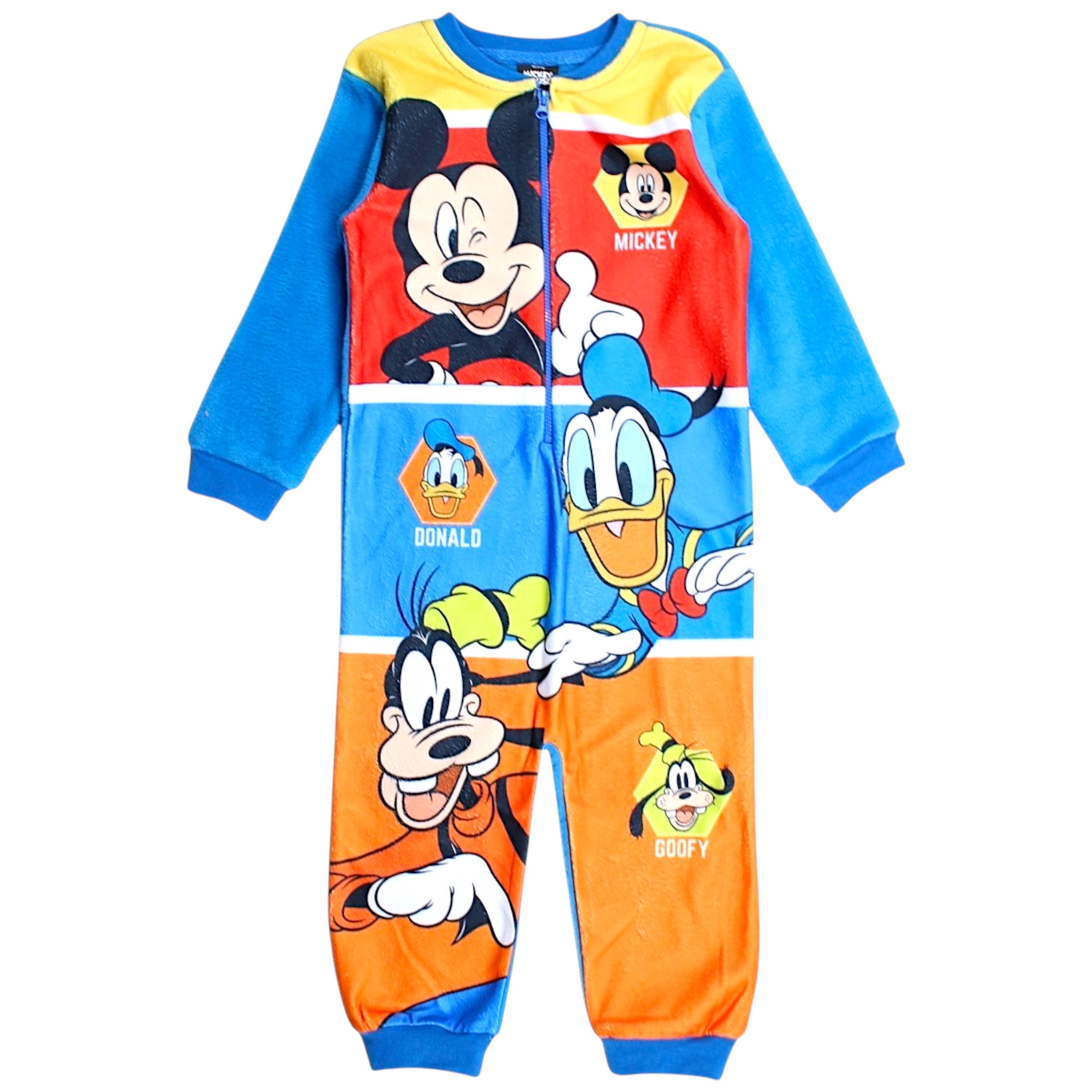 Disney Mickey Mouse Fleeceoverall Mickey Maus (1-tlg) Jungen Jumpsuit Schlafoverall Gr. 92 - 128 cm