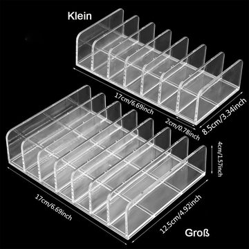 zggzerg Kosmetik-Kassette Lidschatten Organizer, 2 Größen Schminkaufbawahrung mit 7 Steckplätzen