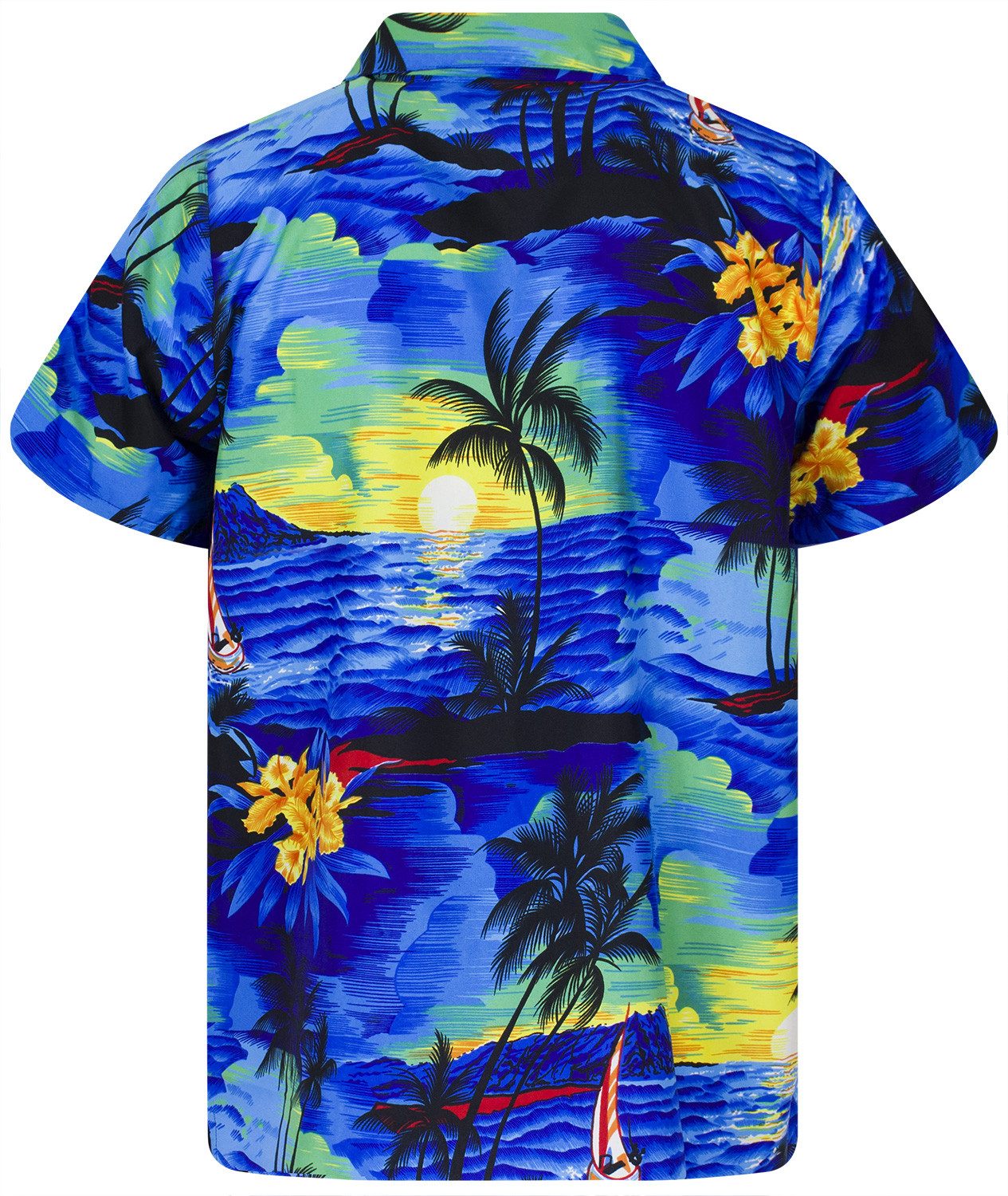 King Kameha Hawaiihemd Surf Funky Hawaii-Hemd Herren Kurzarm Front-Tasche S günstig online kaufen