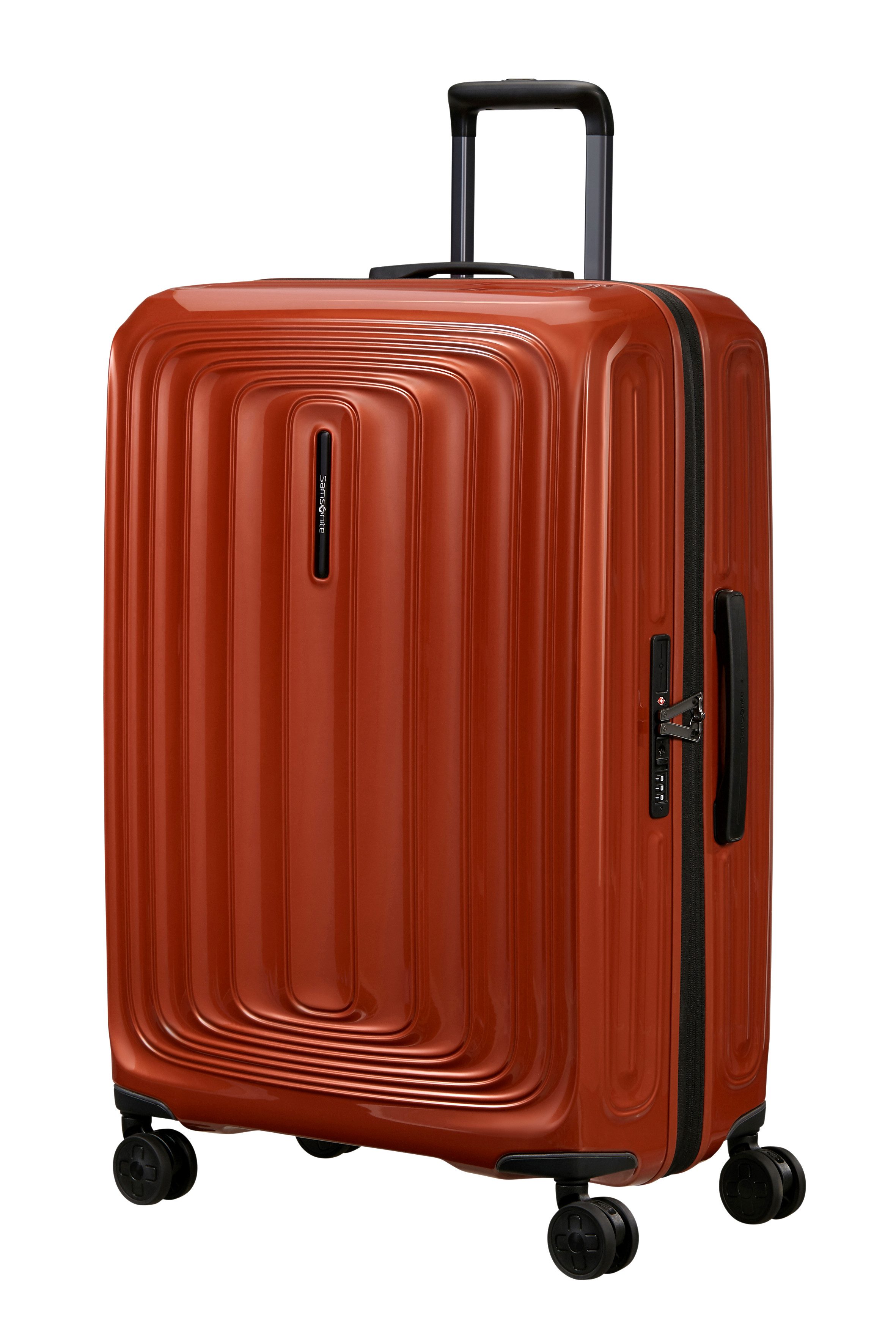 Samsonite Hartschalen-Trolley 2WANDER, 4 Rollen, aus robustem Polycarbonat, mit Adressetikett und Dehnfalte