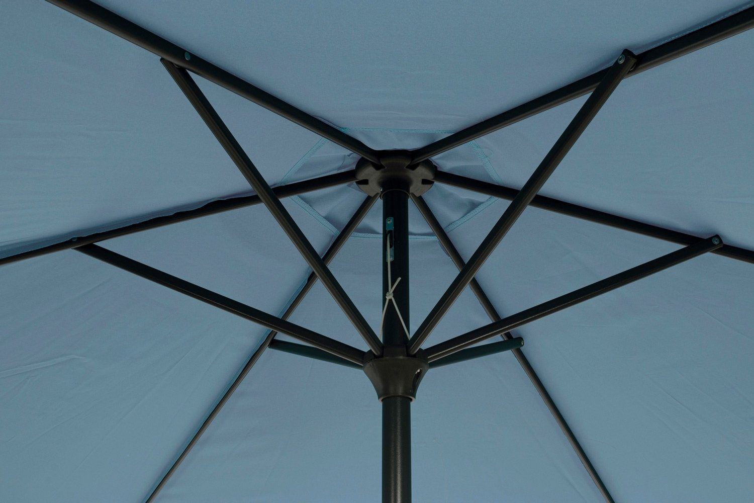 Bizzotto Sonnenschirm KALIFE, Blau, Ø 270 cm, Aluminium, Kippfunktion, Polyesterschirm