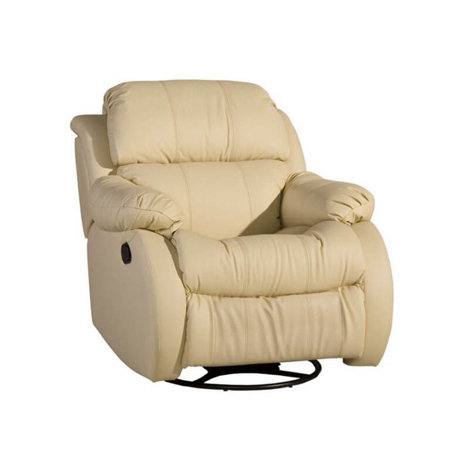 JVmoebel Stuhl, Sessel Echtes Dreh Beige Sitz Fernseh Lounge Club Einzelsessel Möbel Polster Neu