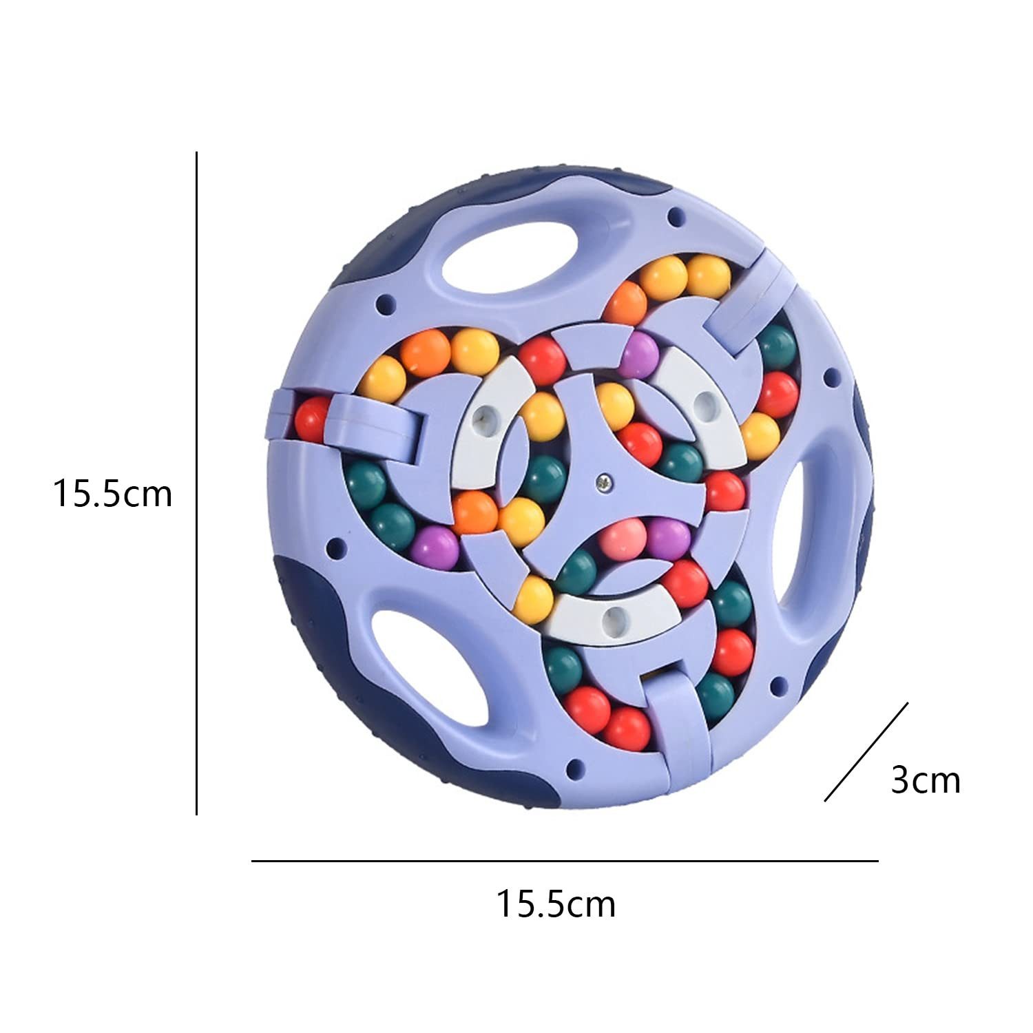 Zaewry Lernspielzeug Rotierender Fingerwürfel Intelligenz Spiele, IQ Game Magic Bean (1-St), Rotating Cube Spielzeug für Kinder Teens Erwachsene – Bild 2 von 5