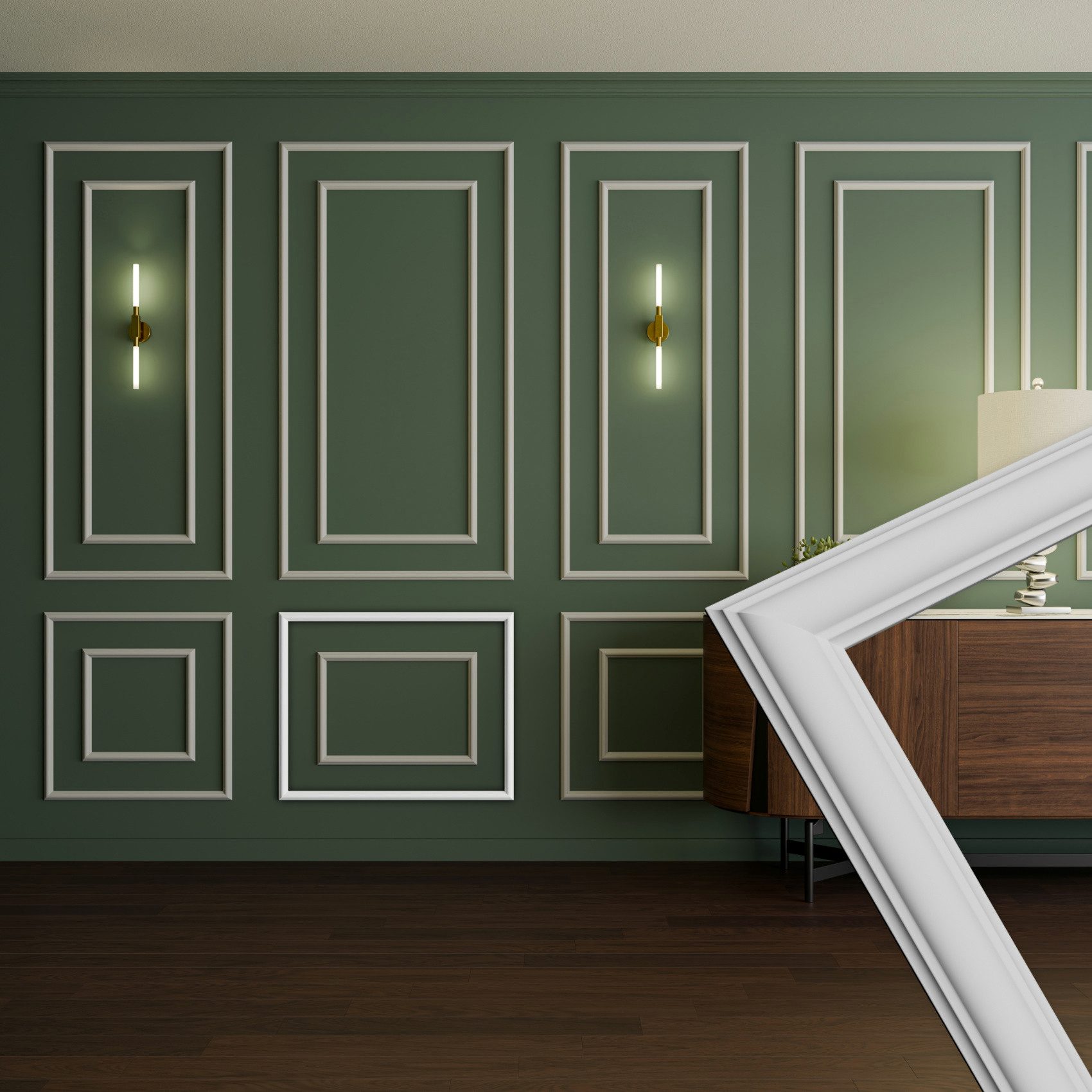 Hexim Stuckleiste RM01-E 75x60 cm, E - 60 x 75 cm, Wandrahmen Sets HDPS wei günstig online kaufen