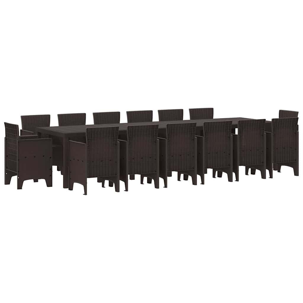vidaXL Gartenlounge-Set Garten Essgruppe 15 pcs günstig online kaufen