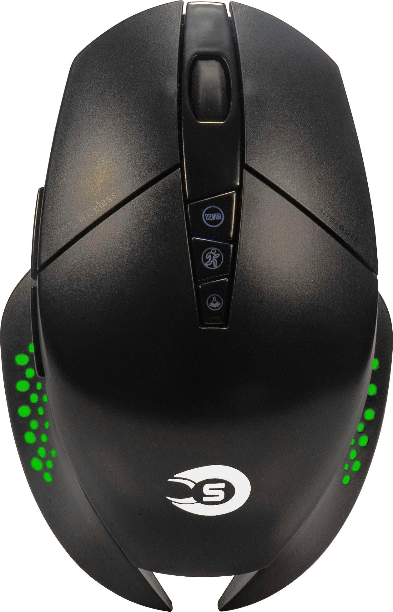 Hyrican ST-906R Gaming-Maus (Bluetooth, Funk, RF Wireless, kabellos)