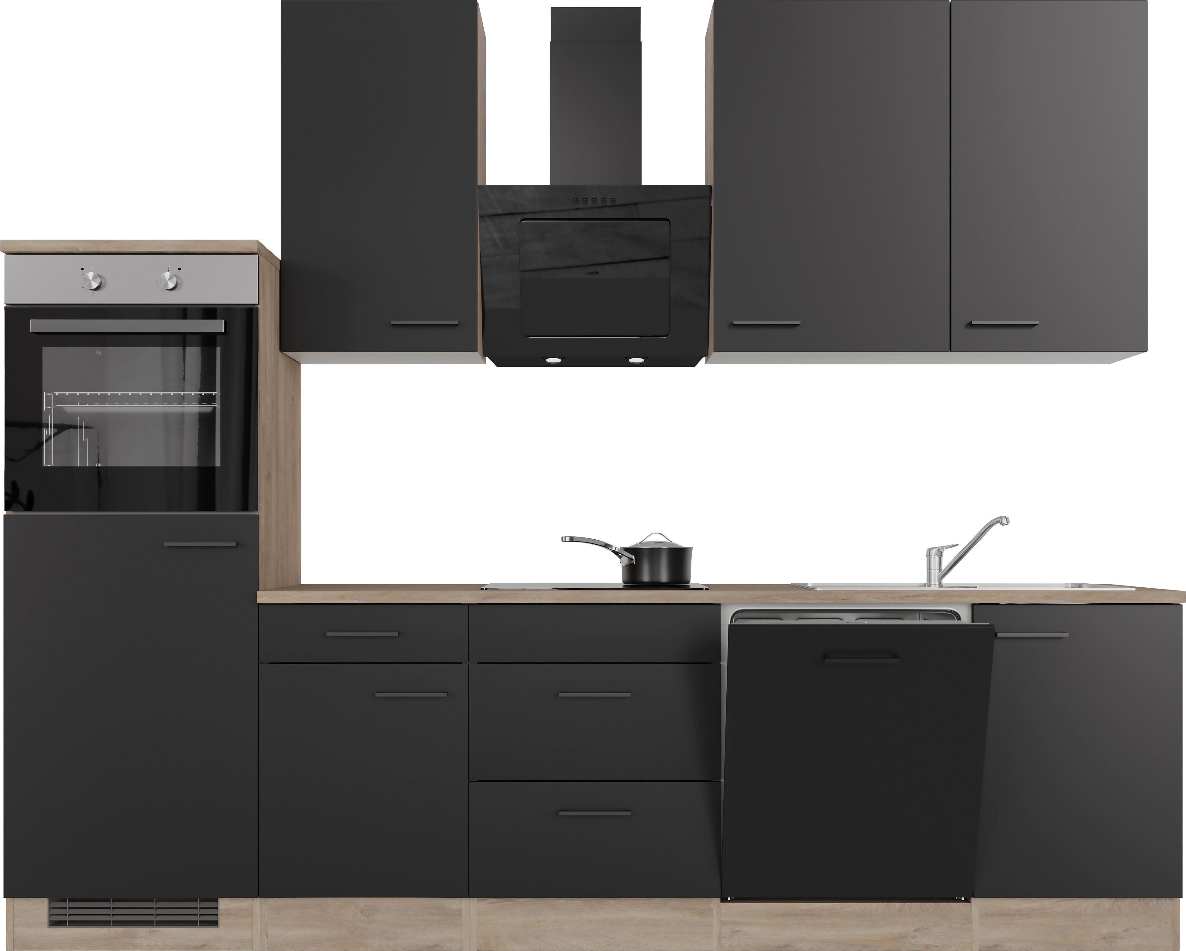 Flex-Well Küche Capri, mit und ohne E-Geräten erhältlich, Gesamtbreite 280 cm