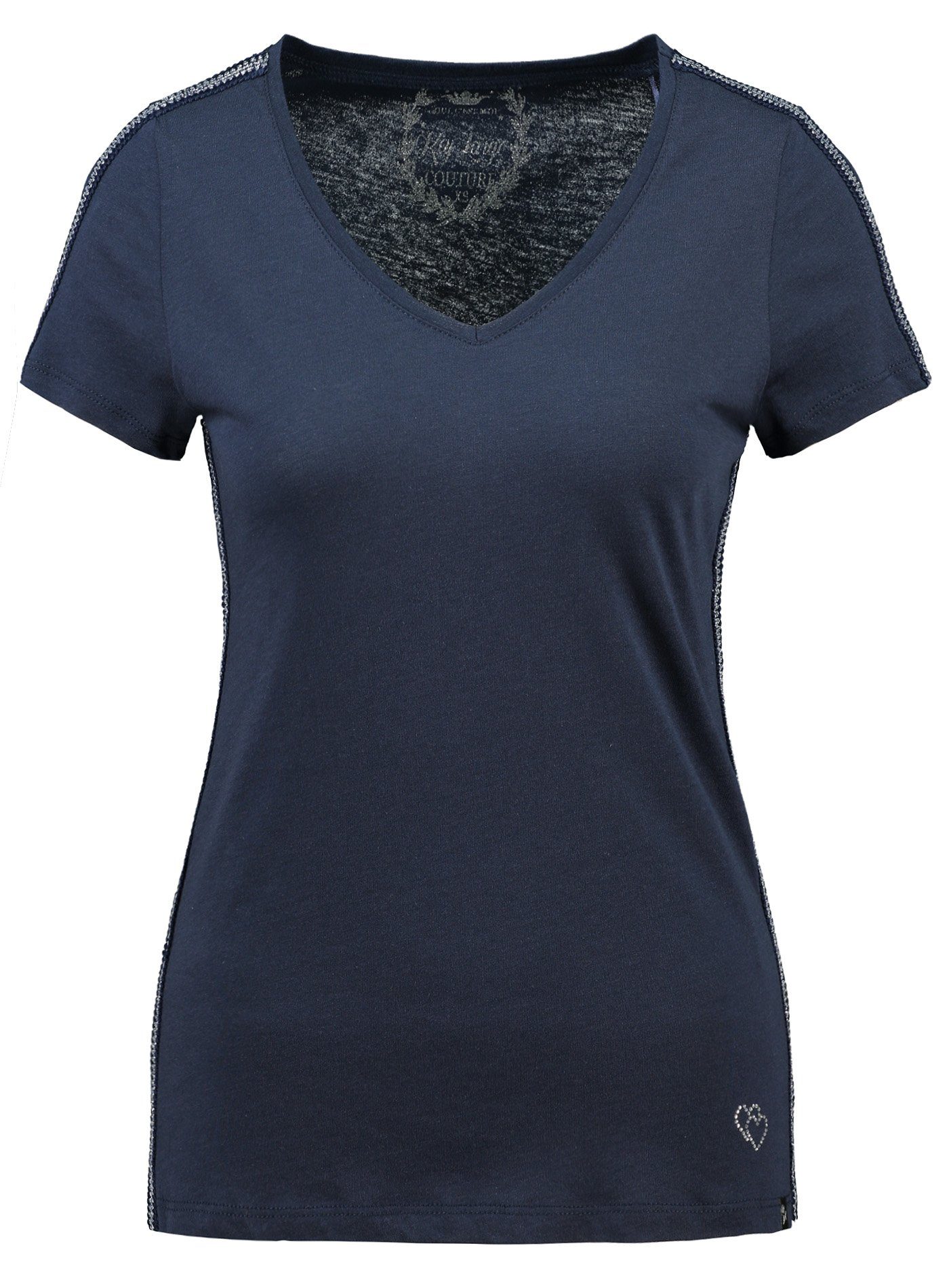 Damen Shirts Key Largo T-Shirt WT TOAST mit stylischen Glitzerstreifen