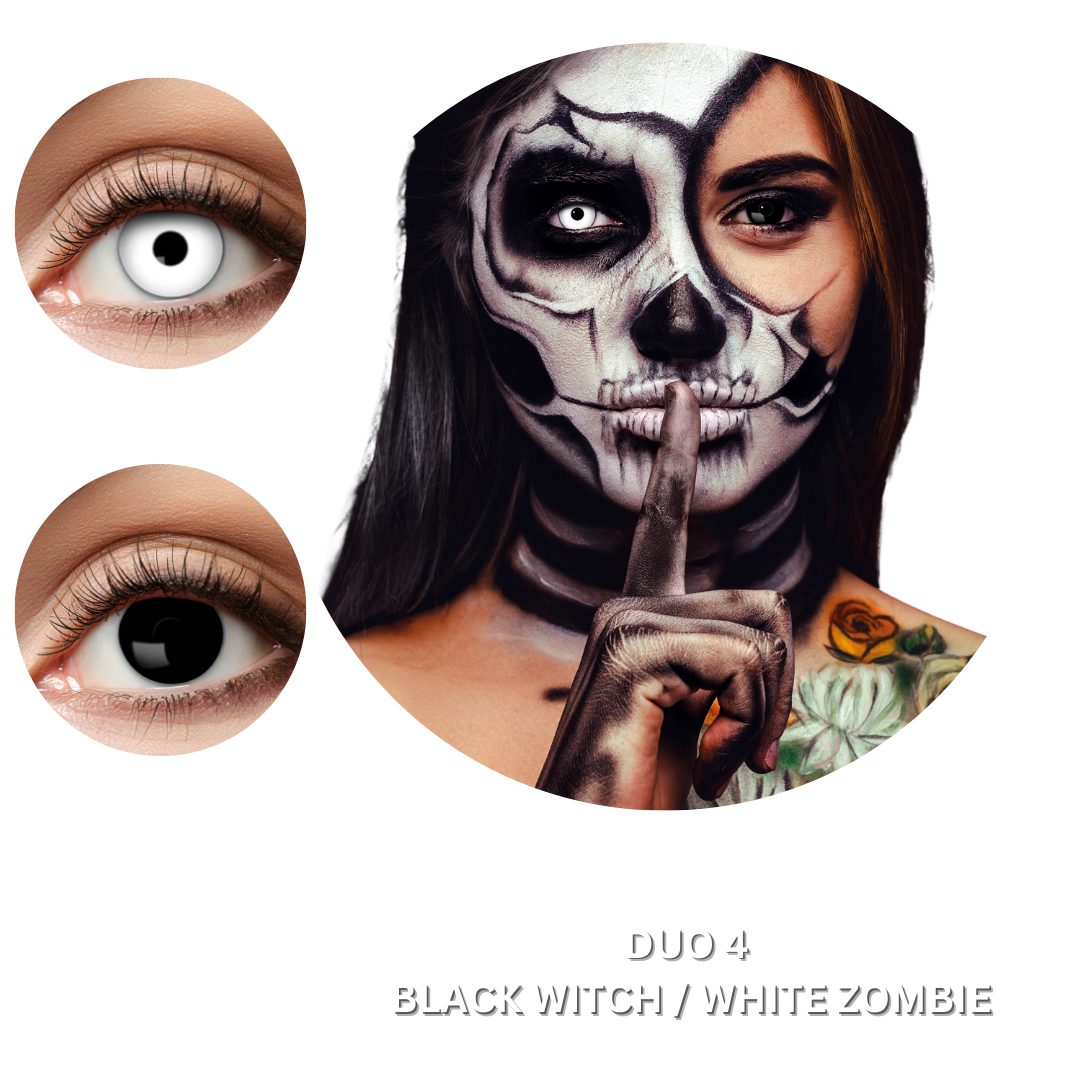 Zoelibat Farblinsen Zoelibat Eyecatcher Duo Black-White Wochen-Kontaktlinsen