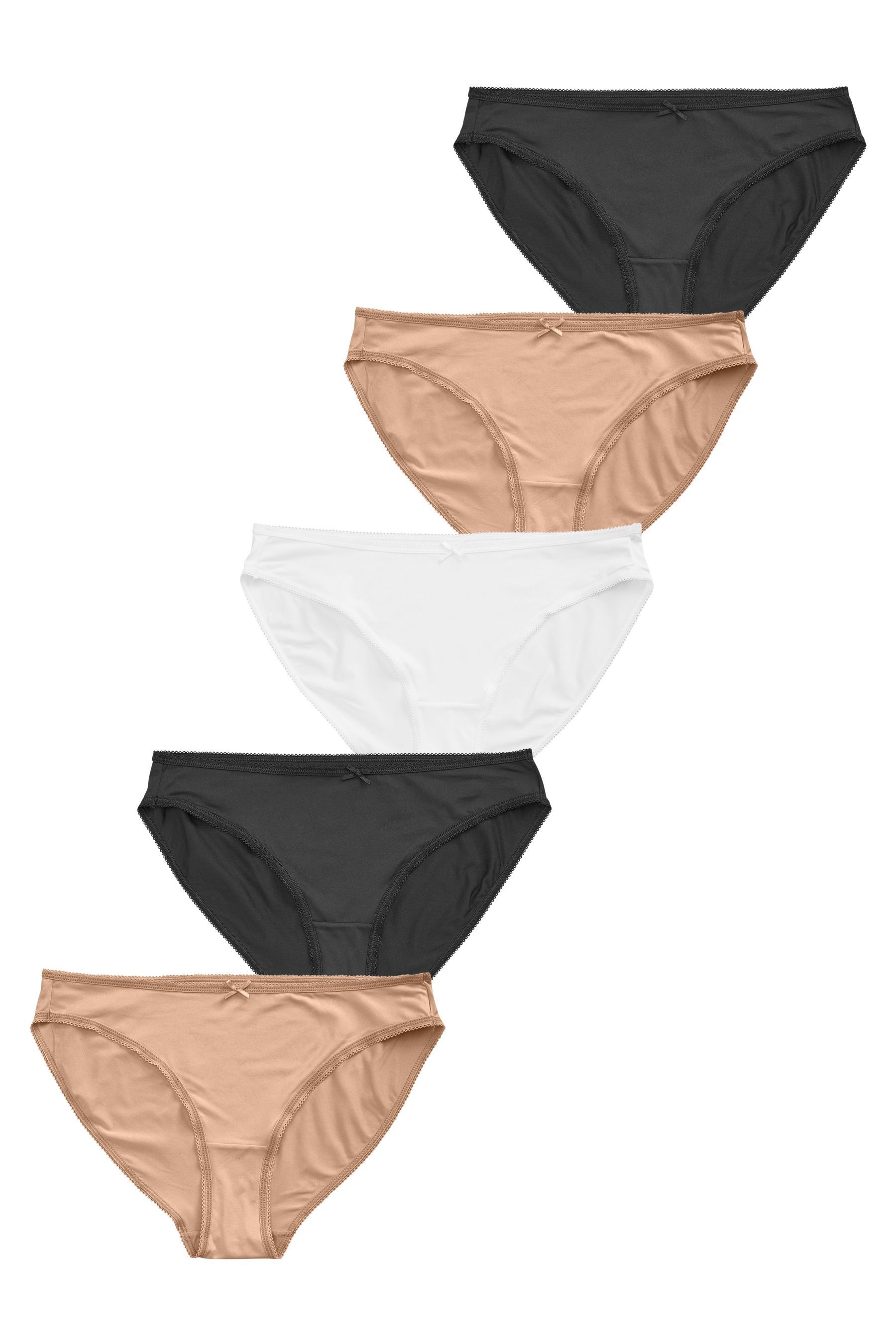 Slip 5er-Pack Mikrofaser-Slips, hoher Beinausschnitt