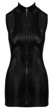 Cottelli Collection Minikleid Schlangenhaut-Optik Kleid mit Reißverschluss - schwarz
