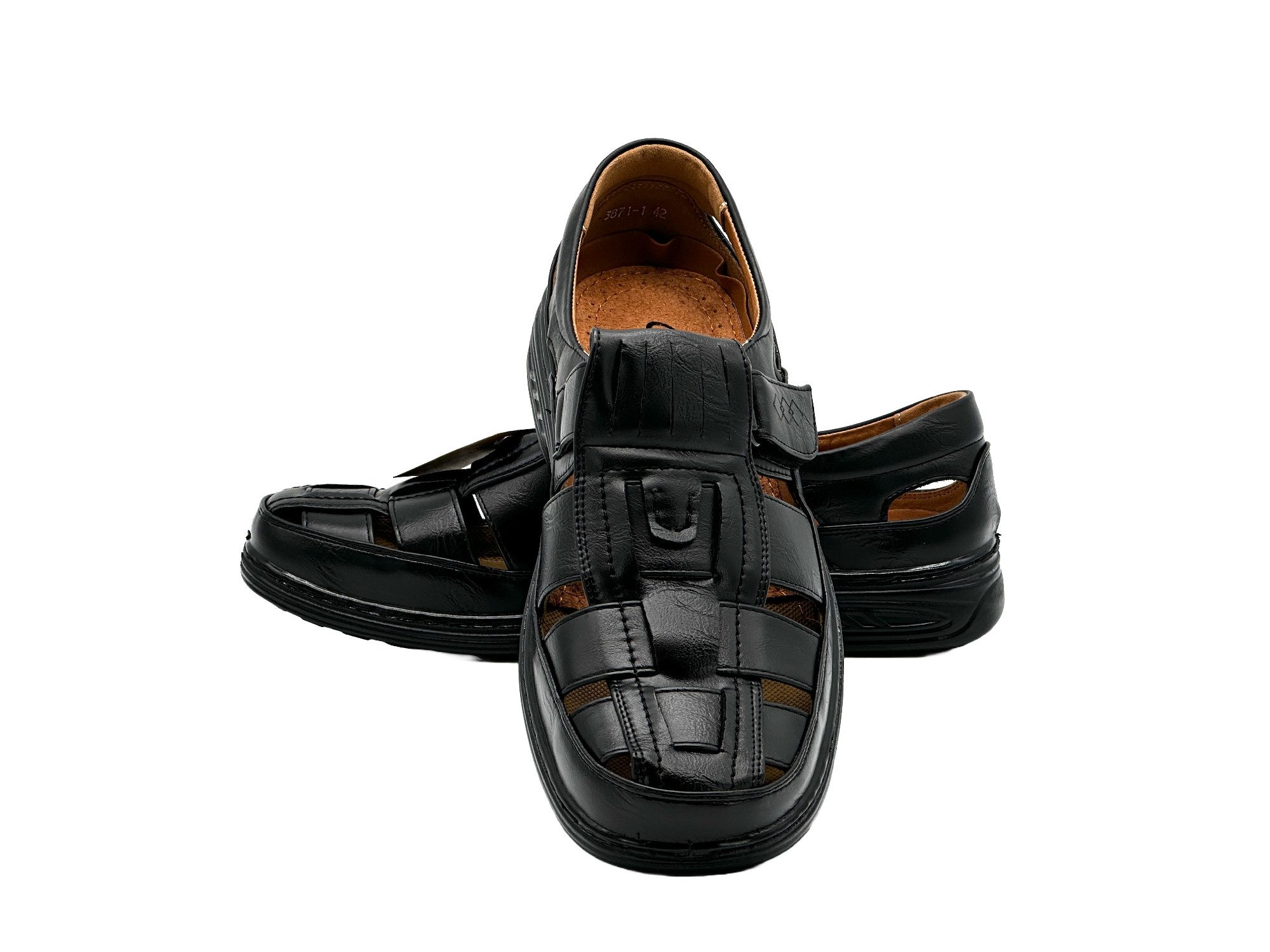 Nowaland Herren Sommerschuhe mit Klettverschluss – Bequem & Atmungsaktiv Sandale Luftige Verarbeitung, Pflegeleichtes Material – Bild 2 von 4