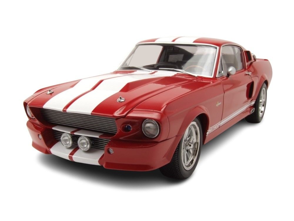 KK Scale Modellauto Ford Shelby Mustang GT500 1967 rot weiß, Maßstab 1:12