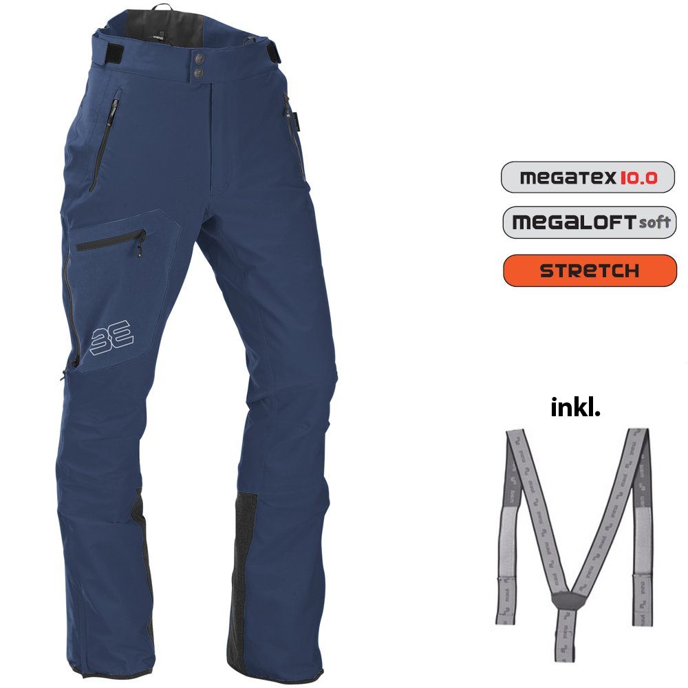 Maul Skihose Maul - Hochseiler 2 - Herren Winterhose Skihose Megatex 10.0 - blau