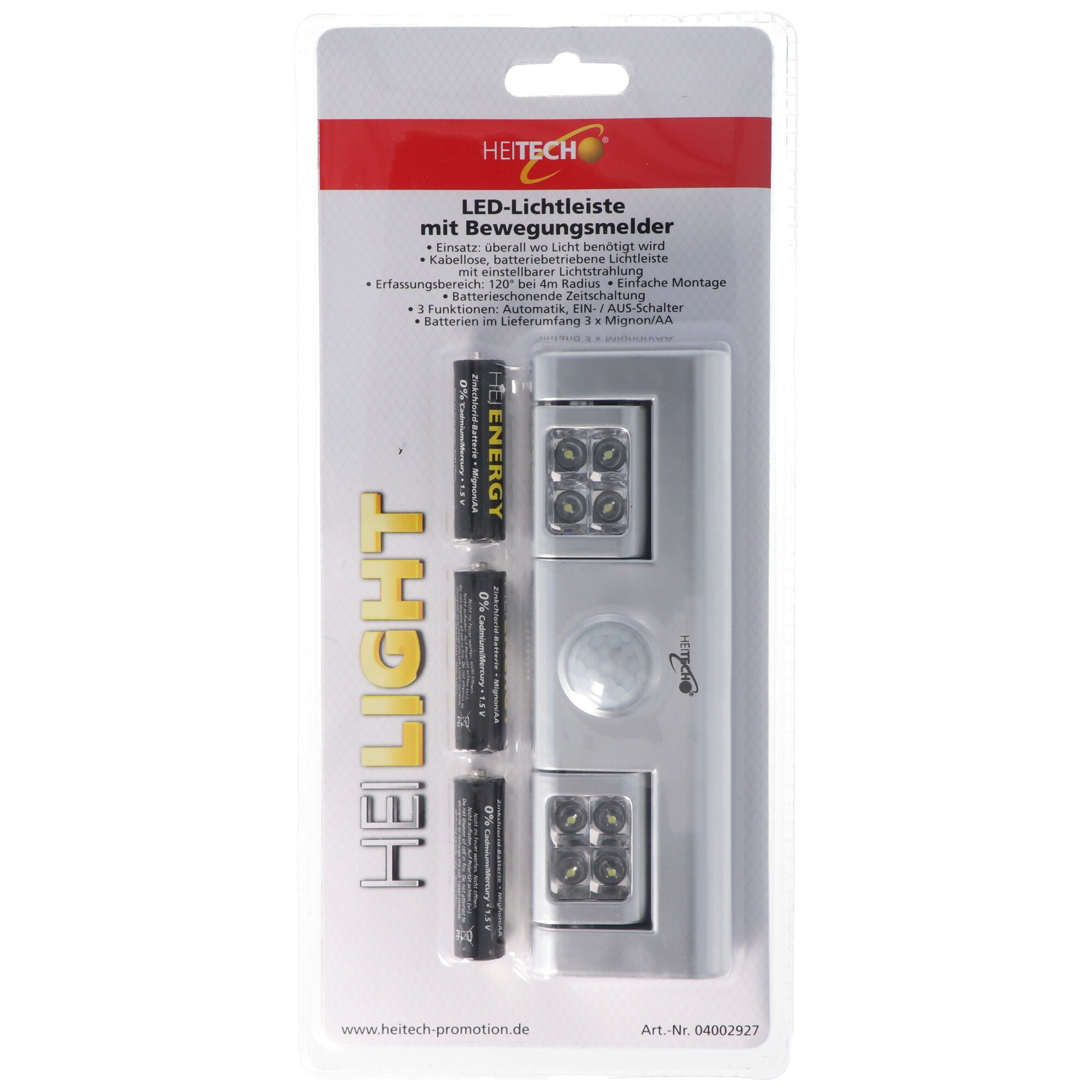HEITECH LED Taschenlampe LED-Lichtleiste mit Bewegungsmelder, batteriebetri günstig online kaufen