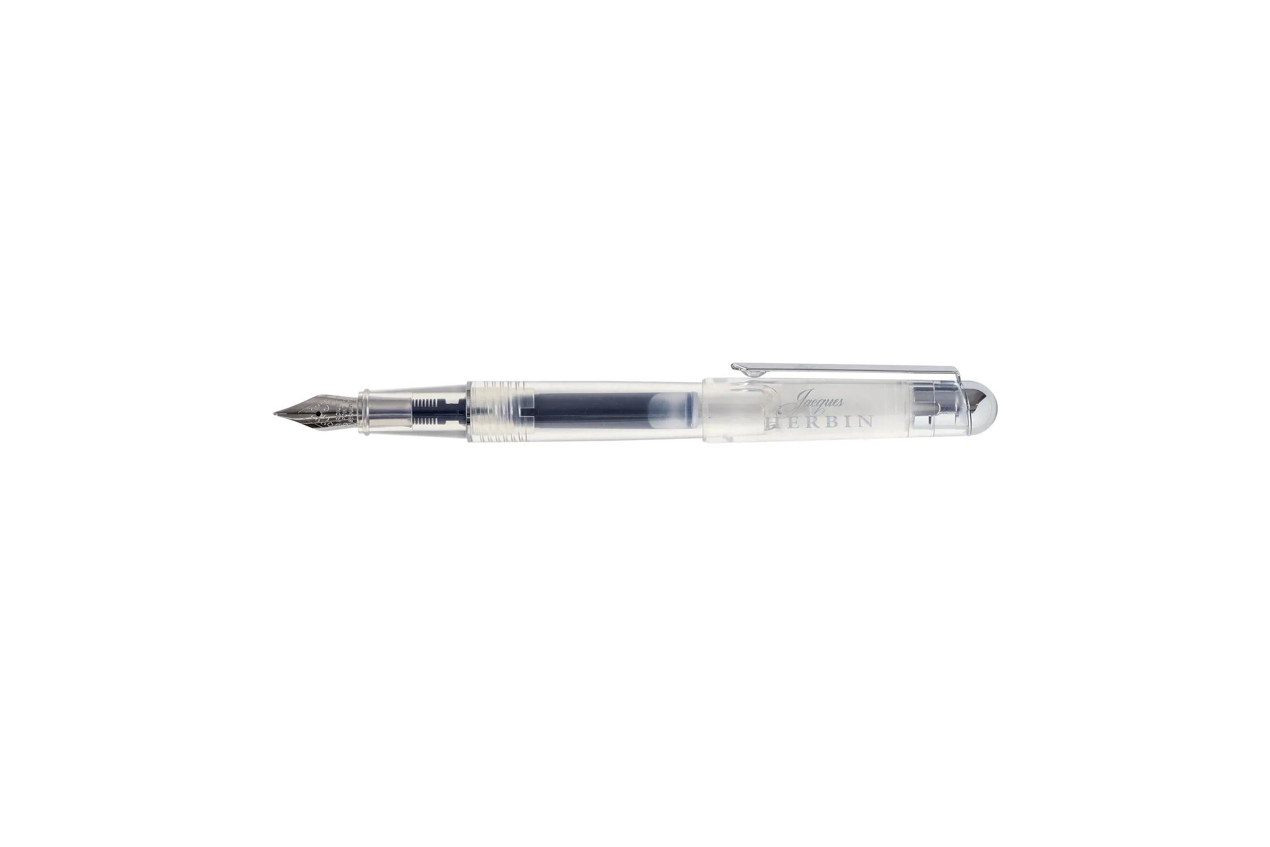 Herbin Füllfederhalter 6x transparenter Füllfederhalter mit Patrone feine Feder 21900T