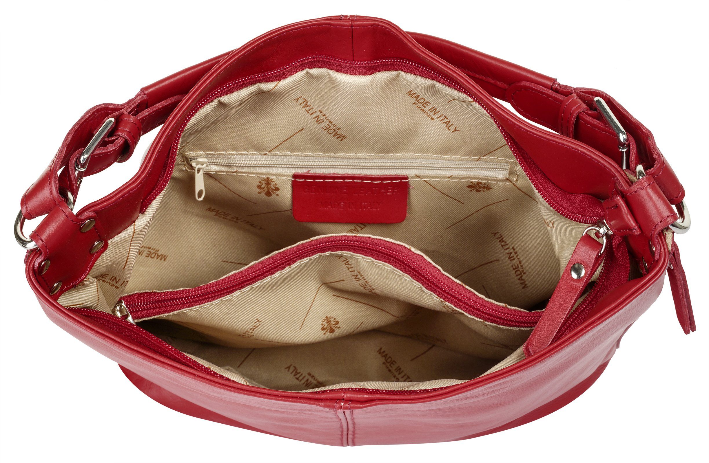 Samantha Look Henkeltasche (1-tlg), echt Leder, Made in Italy