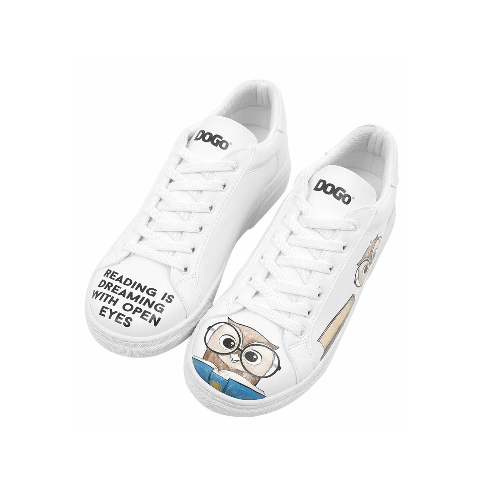 DOGO Ace Low-Top Sneaker The Wise Owl Damen Sneaker Sneaker Handgefertigt