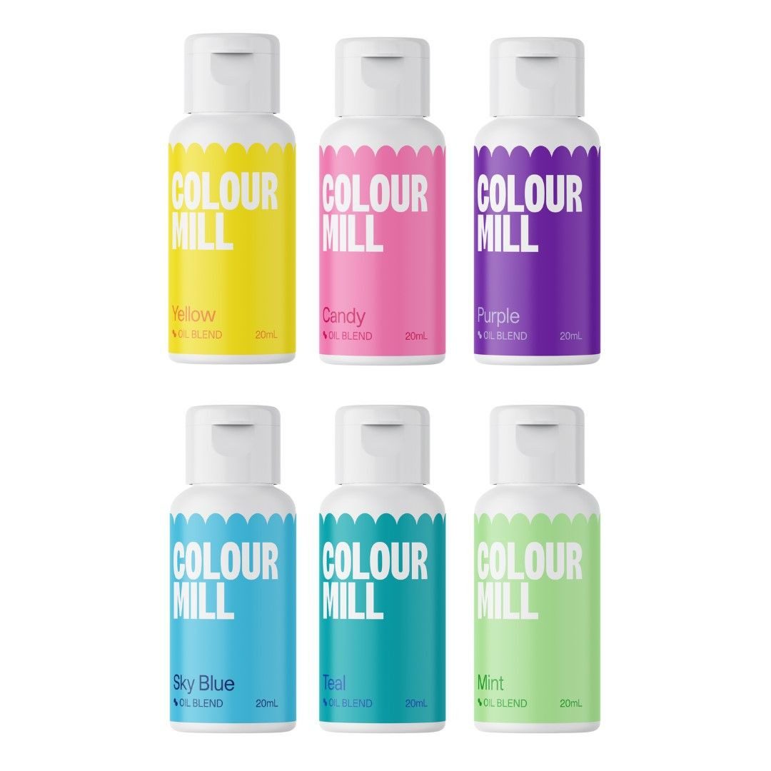 COLOUR MILL Backdekoration COLOUR MILL Öl Lebensmittelfarben Sets, 20 ml, (Set, 6 x 20 ml)