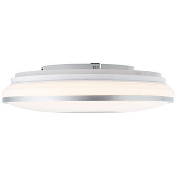 Brilliant Deckenleuchte Visitation, 3000-6500K, Lampe Visitation LED Deckenleuchte 39cm weiß-silber 1x 24W LED integ