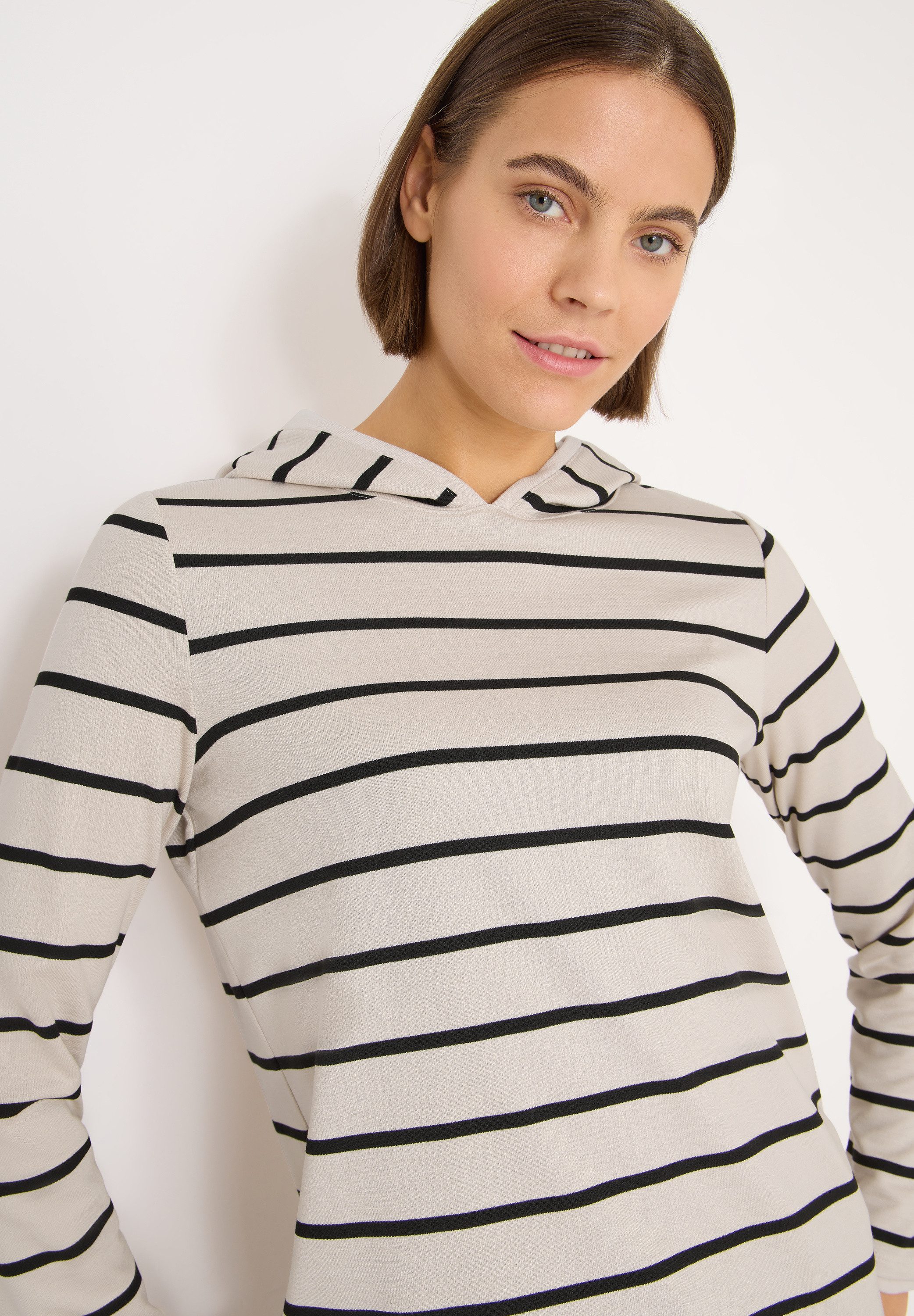 CECIL Hoodie gestreift, mit Kapuze