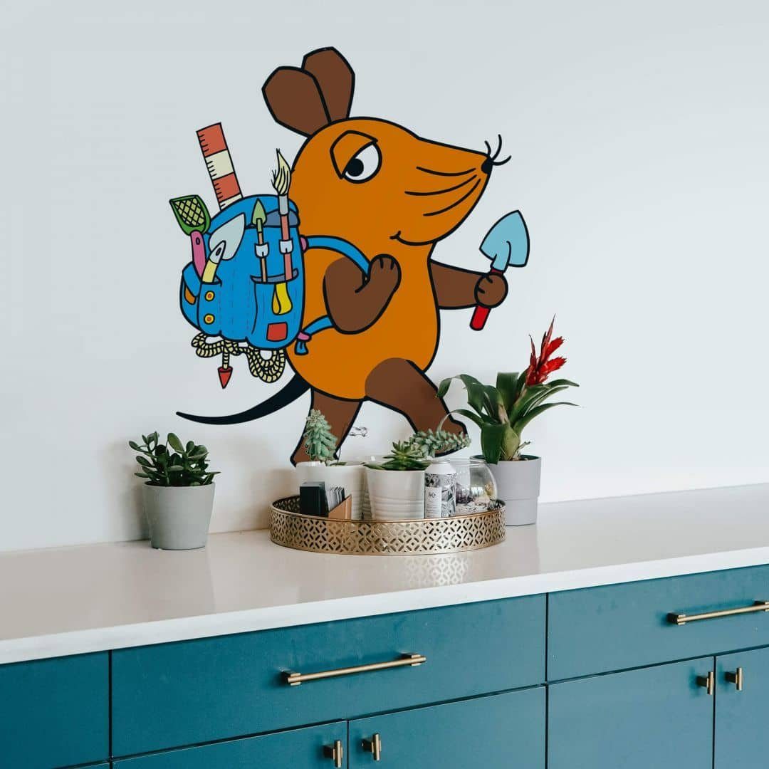 Die Maus Wandtattoo Kinderzimmer Wandbild Junge Deko Mädchen Kindergarten Wanderung, selbstklebend, entfernbar