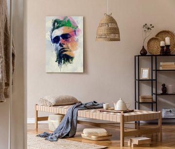 Sinus Art Leinwandbild James Dean Porträt Abstrakt Kunst Filmlegende Kult Rebell 60x90cm Leinwandbild