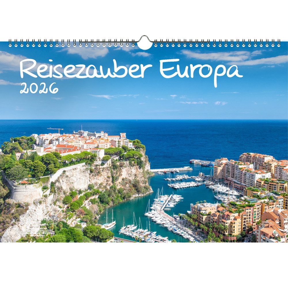 Seelenzauber Wandkalender Reisezauber Europa DIN A3 Kalender für 2026 Europa Stadt und Land